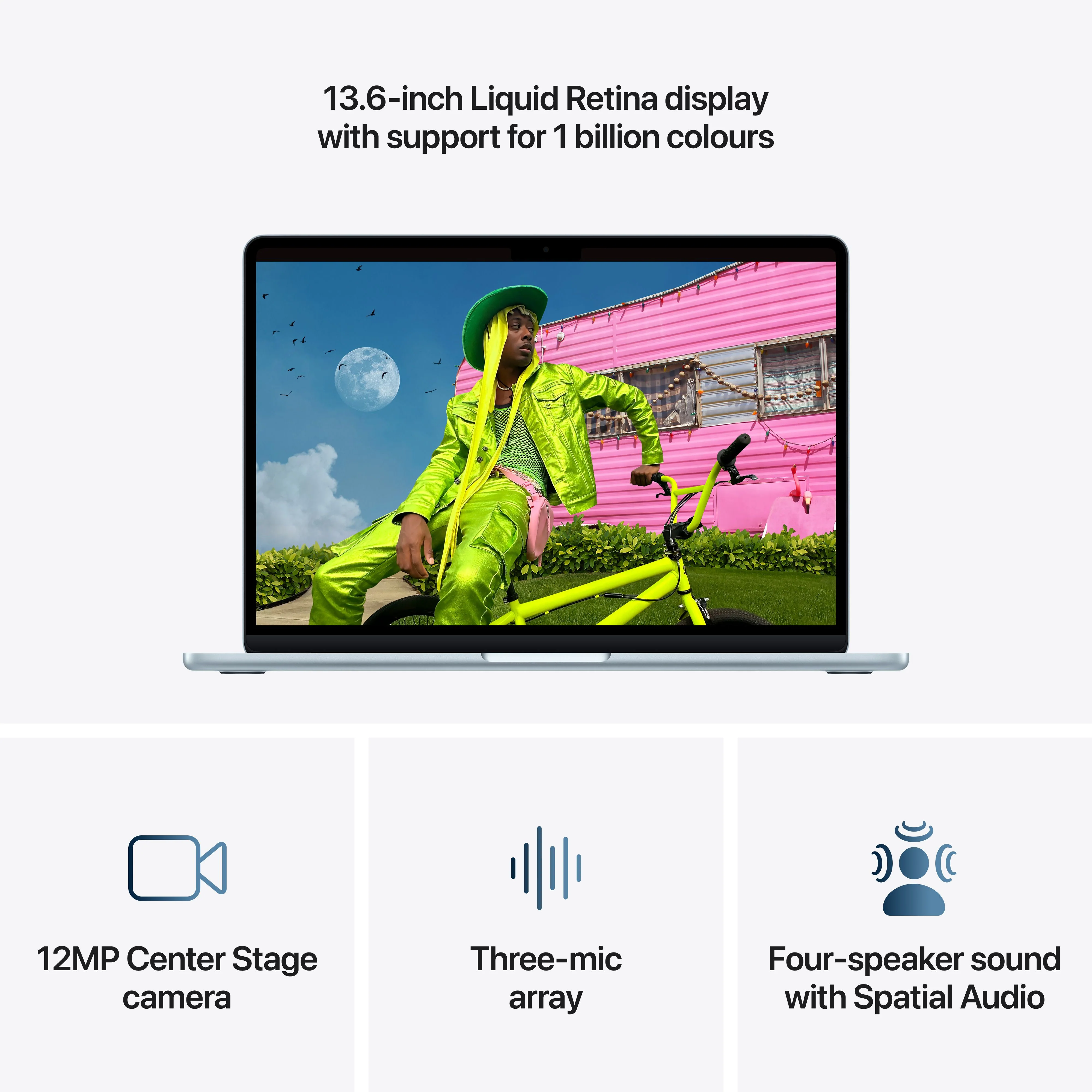 13-inch MacBook Air: Apple M5 chip with 10-core CPU and 8-core GPU, 512GB SSD - Sky Blue - Image 5