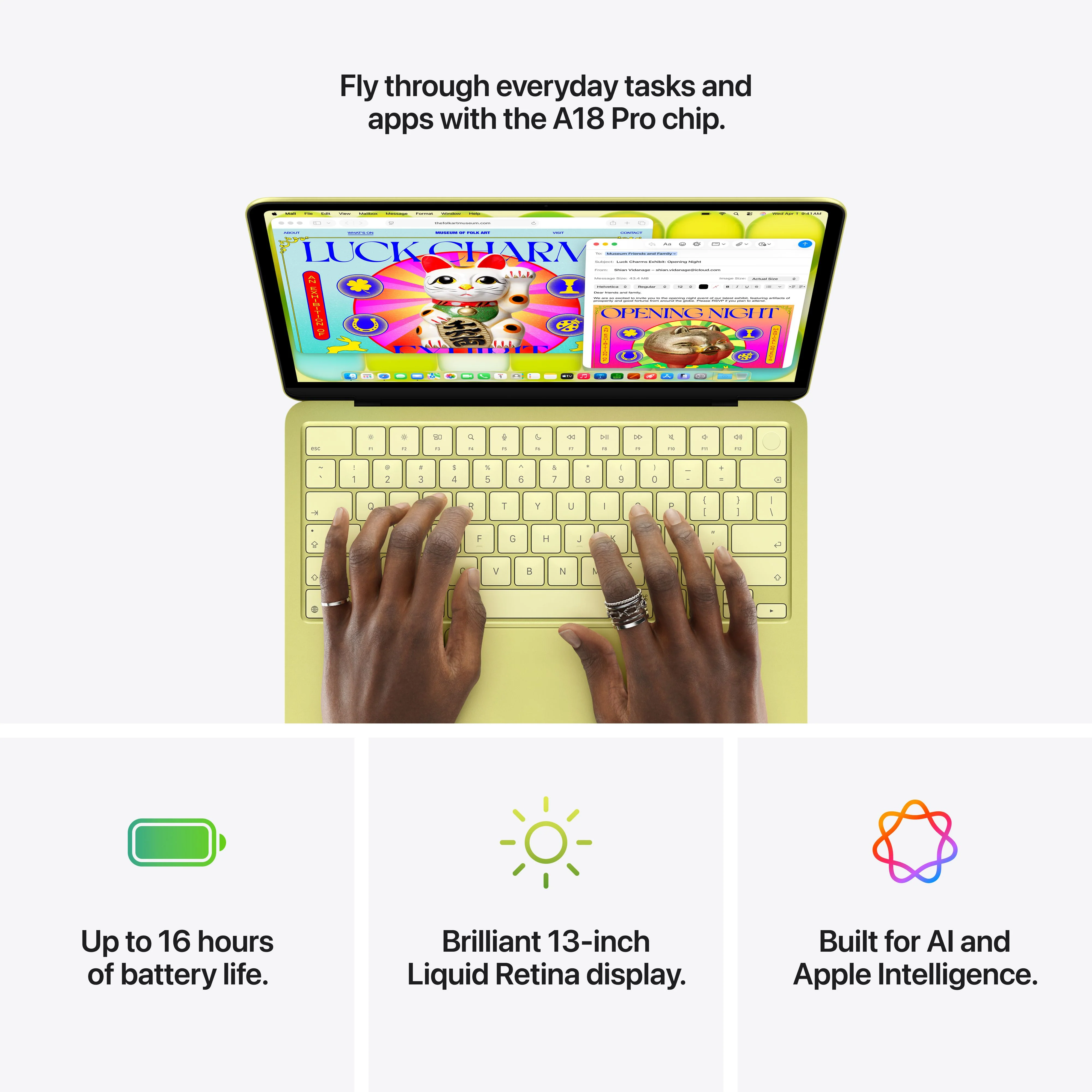 13-inch MacBook Neo: Apple A18 Pro chip with 6‑core CPU and 5‑core GPU, Magic Keyboard with Touch ID, 512GB SSD - Silver - Image 9