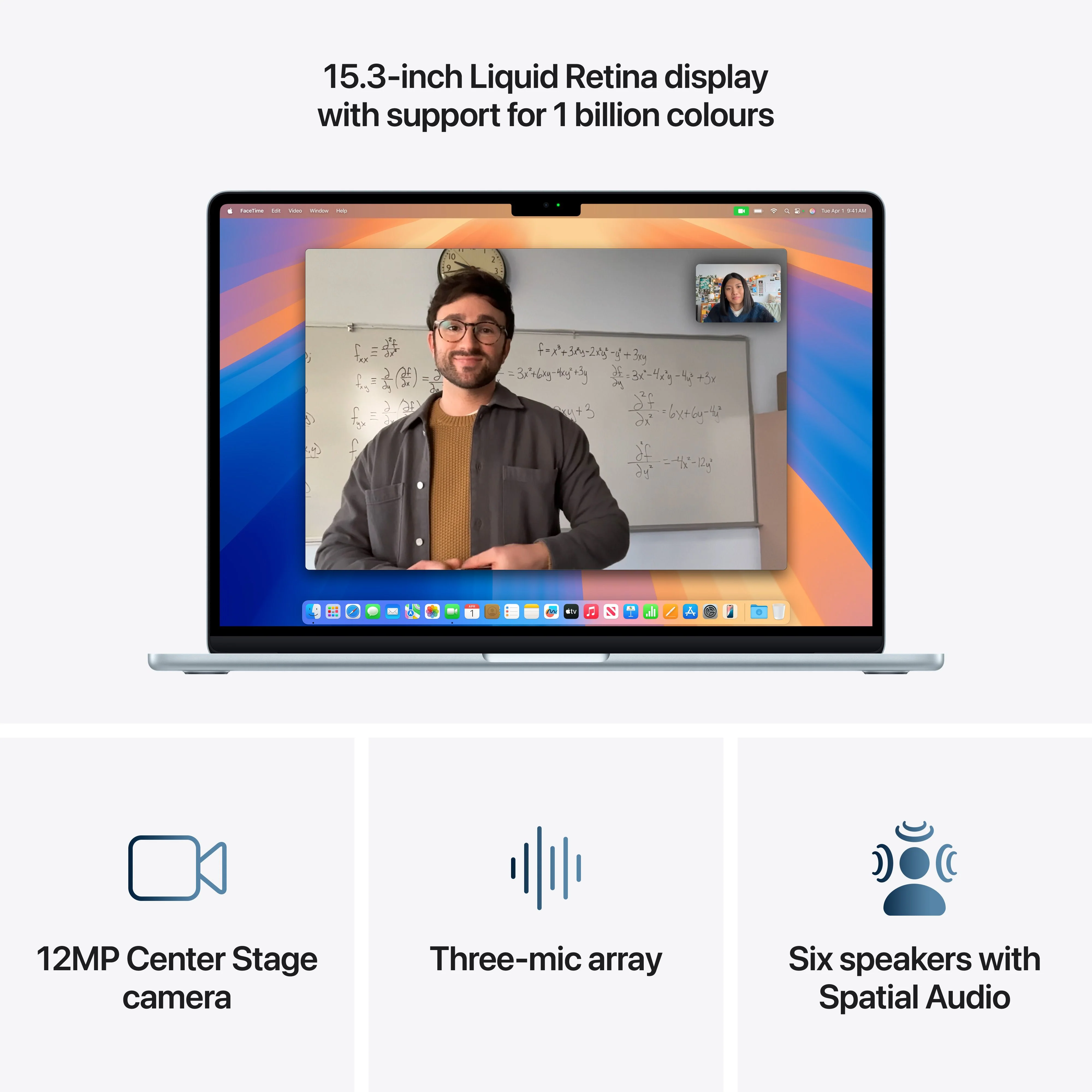 15-inch MacBook Air: Apple M4 chip with 10-core CPU and 10-core GPU, 256GB SSD - Sky Blue - Image 5