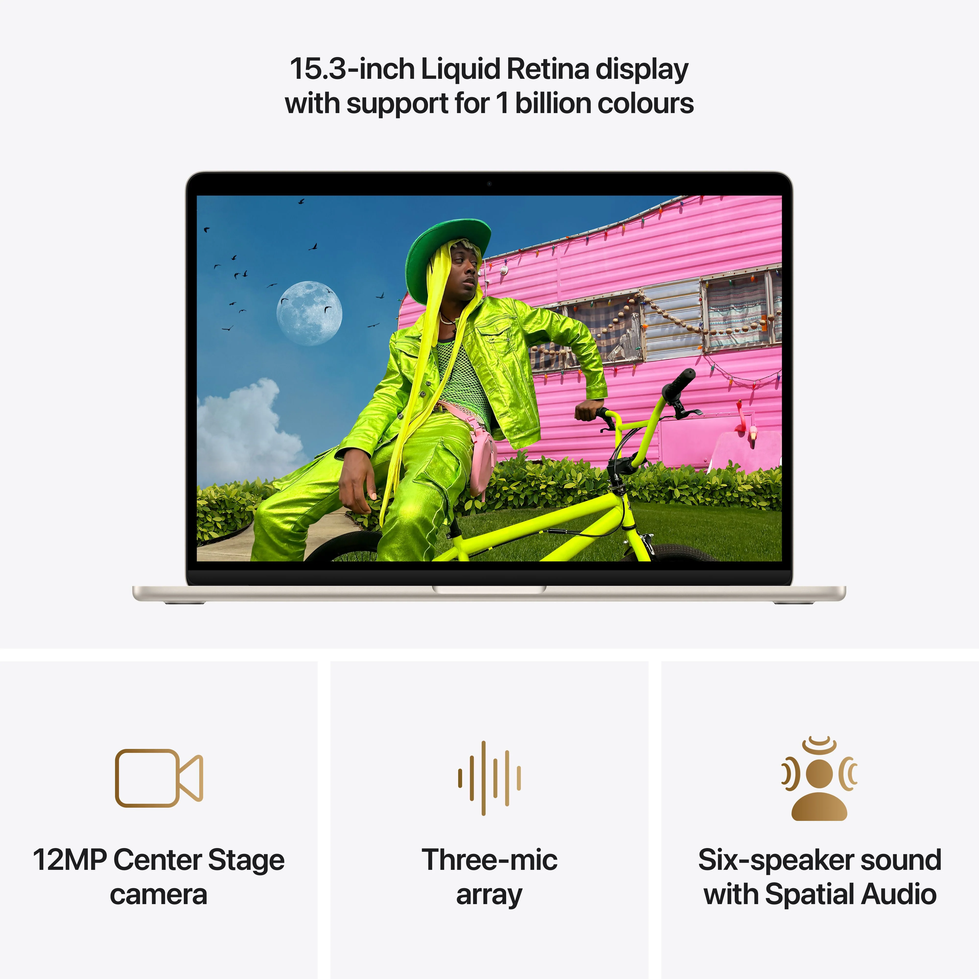 15-inch MacBook Air: Apple M5 chip with 10-core CPU and 10-core GPU, 1TB SSD - Starlight - Image 5