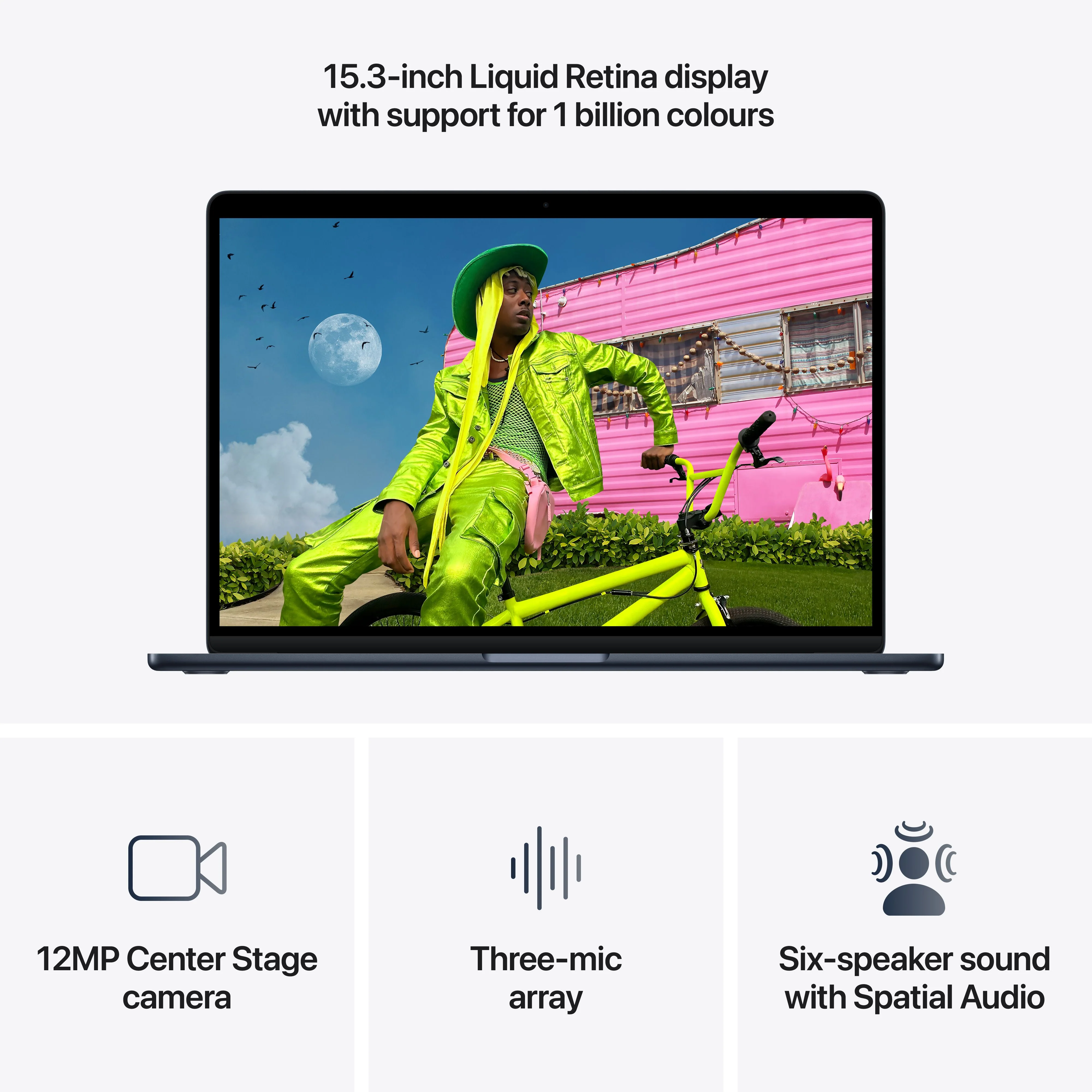 15-inch MacBook Air: Apple M5 chip with 10-core CPU and 10-core GPU, 1TB SSD - Midnight - Image 5