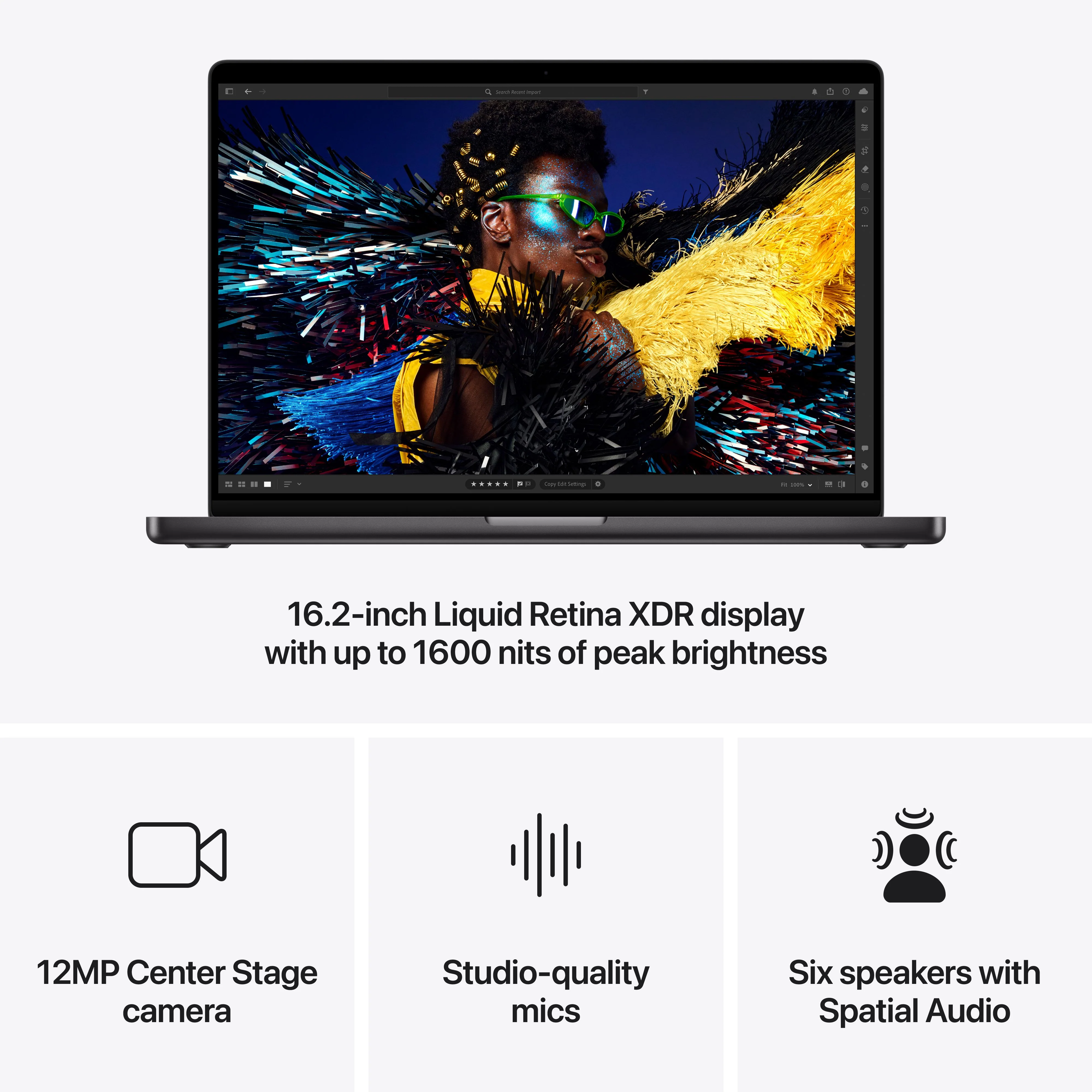 16-inch MacBook Pro: Apple M4 Max chip with 14‑core CPU and 32‑core GPU, 1TB SSD - Space Black - Image 6