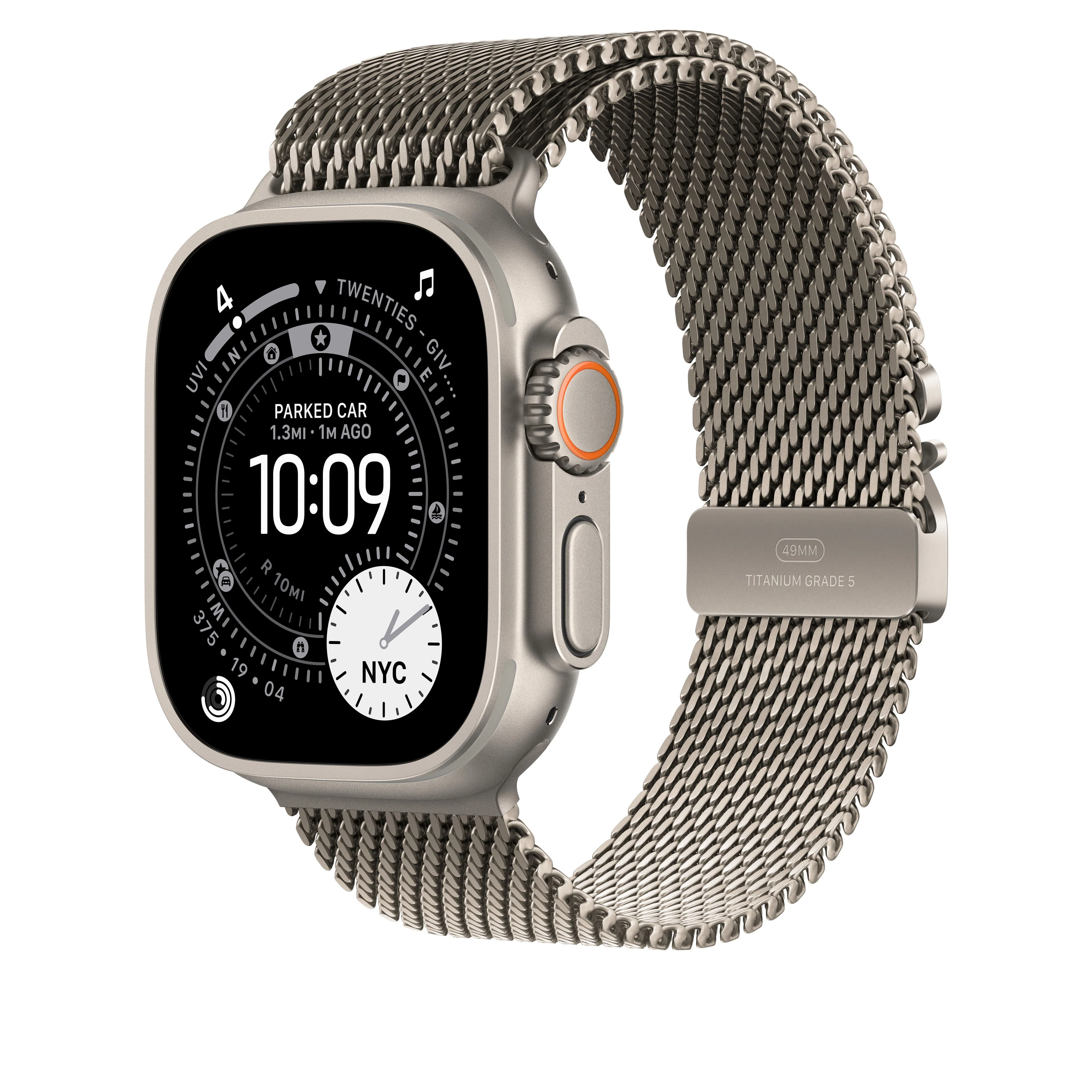 49mm Natural Titanium Milanese Loop - Large - Image 2