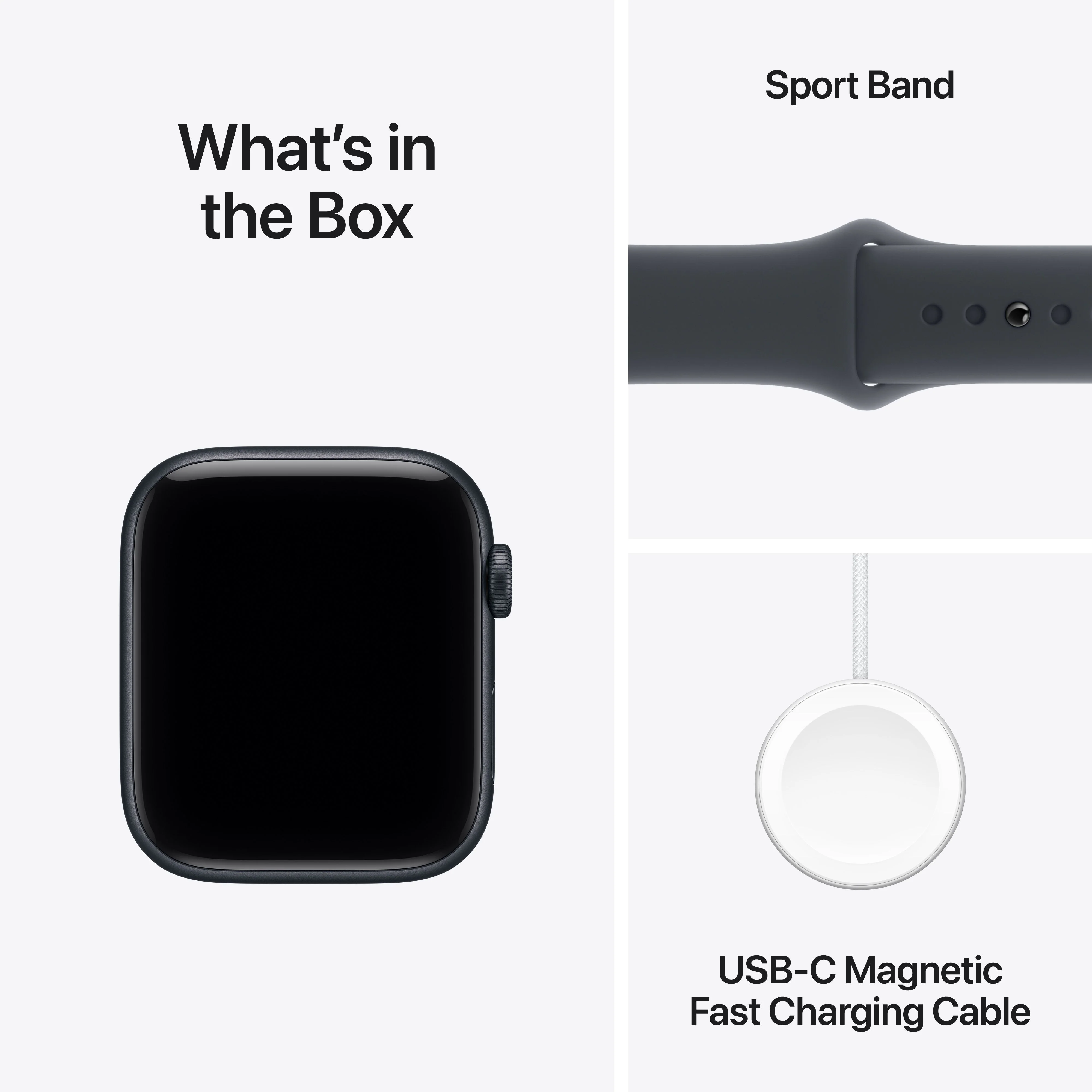 Apple Watch SE 3 GPS 40mm Midnight Aluminium Case with Midnight Sport Band - S/M - Image 9