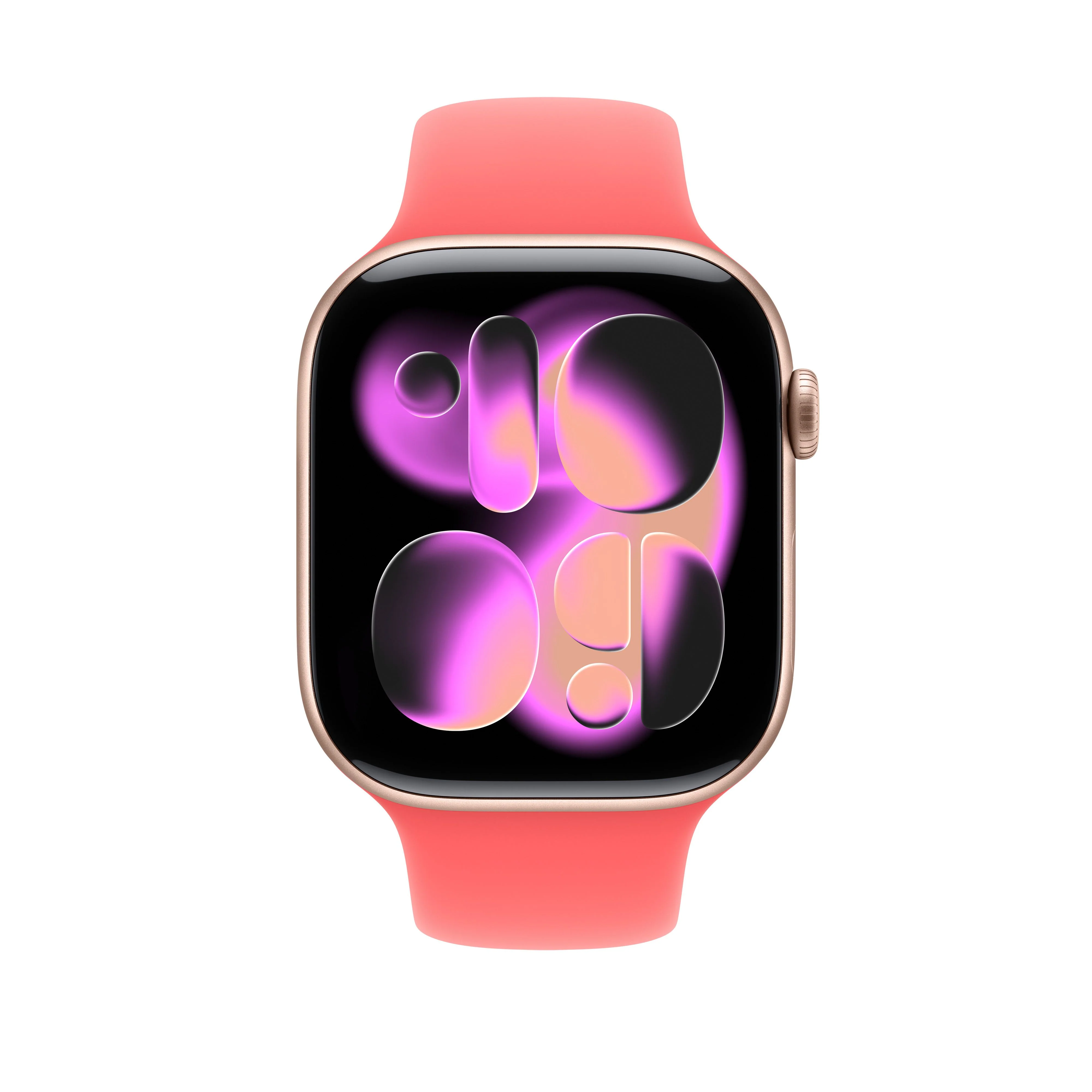Apple - Sport Band M/L - Bright Guava - Large Watch - Image 3