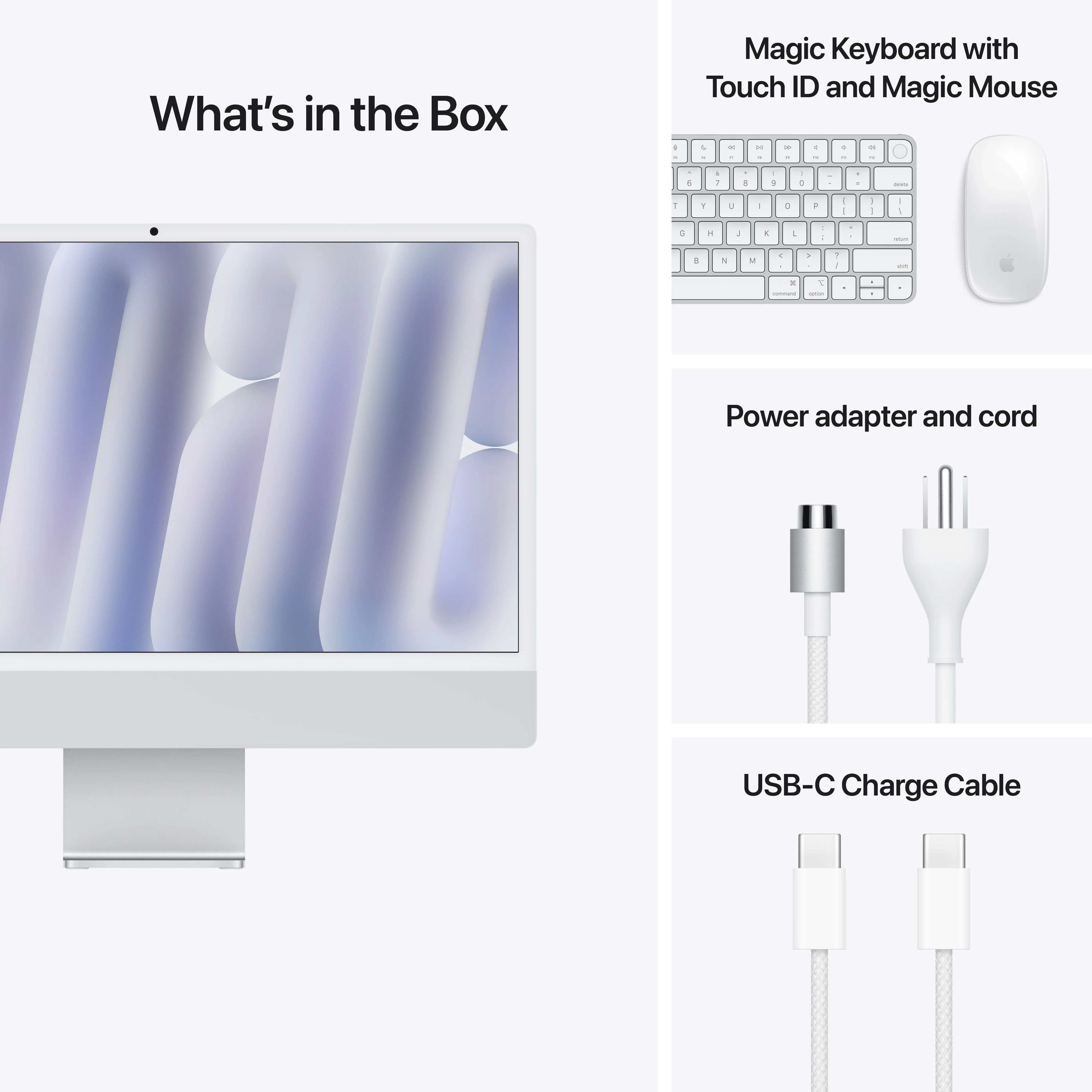 24-inch iMac with Retina 4.5K display: Apple M4 chip with 10-core CPU and 10-core GPU, 256GB SSD , Nano-texture glass - Silver - Image 9