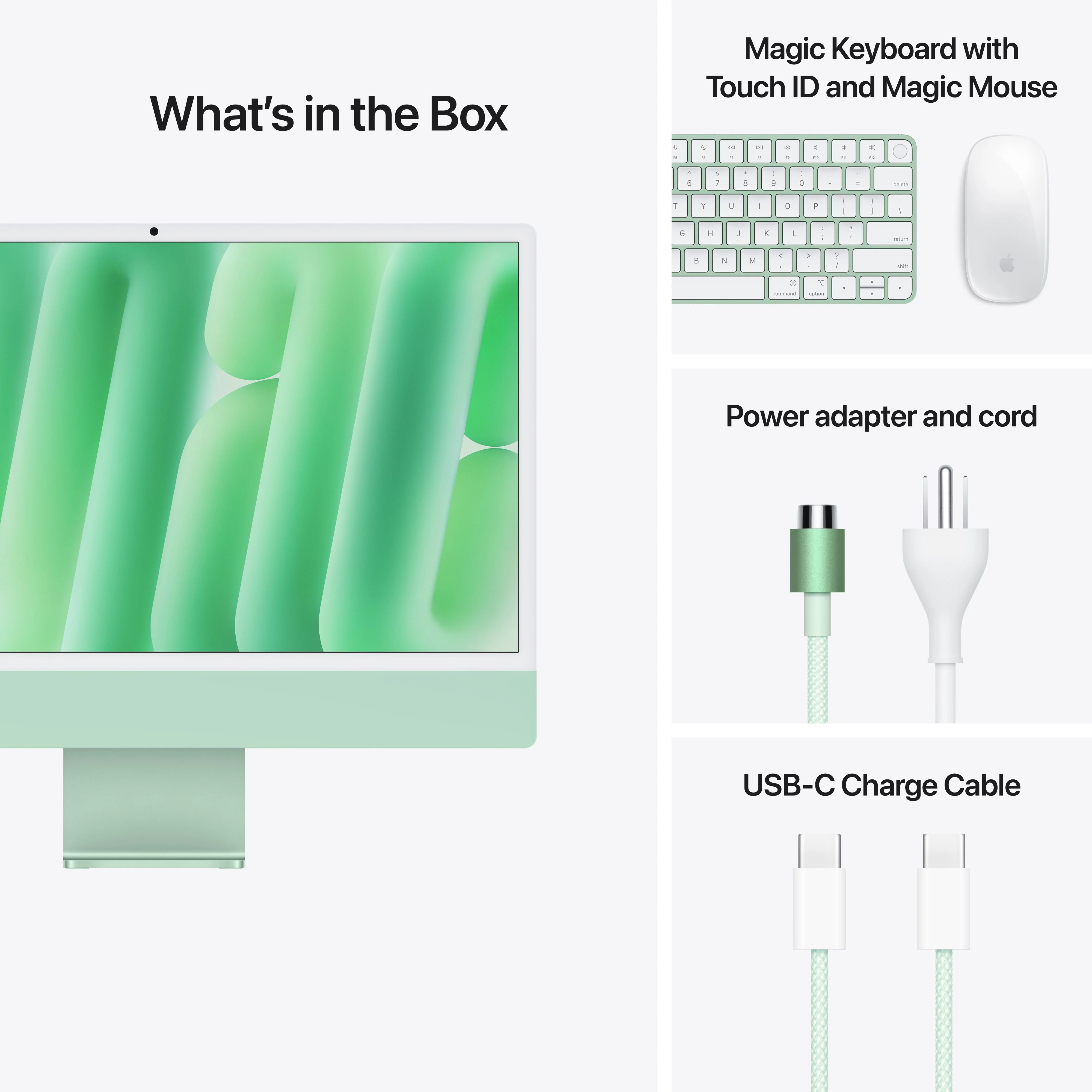 24-inch iMac with Retina 4.5K display: Apple M4 chip with 10-core CPU and 10-core GPU, 256GB SSD - Green - Image 9