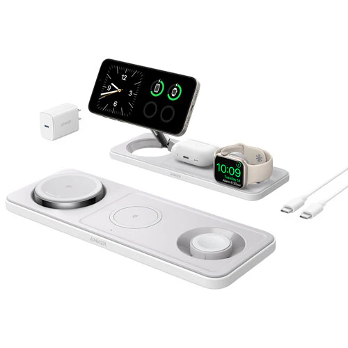 Anker MagGo Wireless Charging Station (15W, 3-in-1 Pad) - Image 2