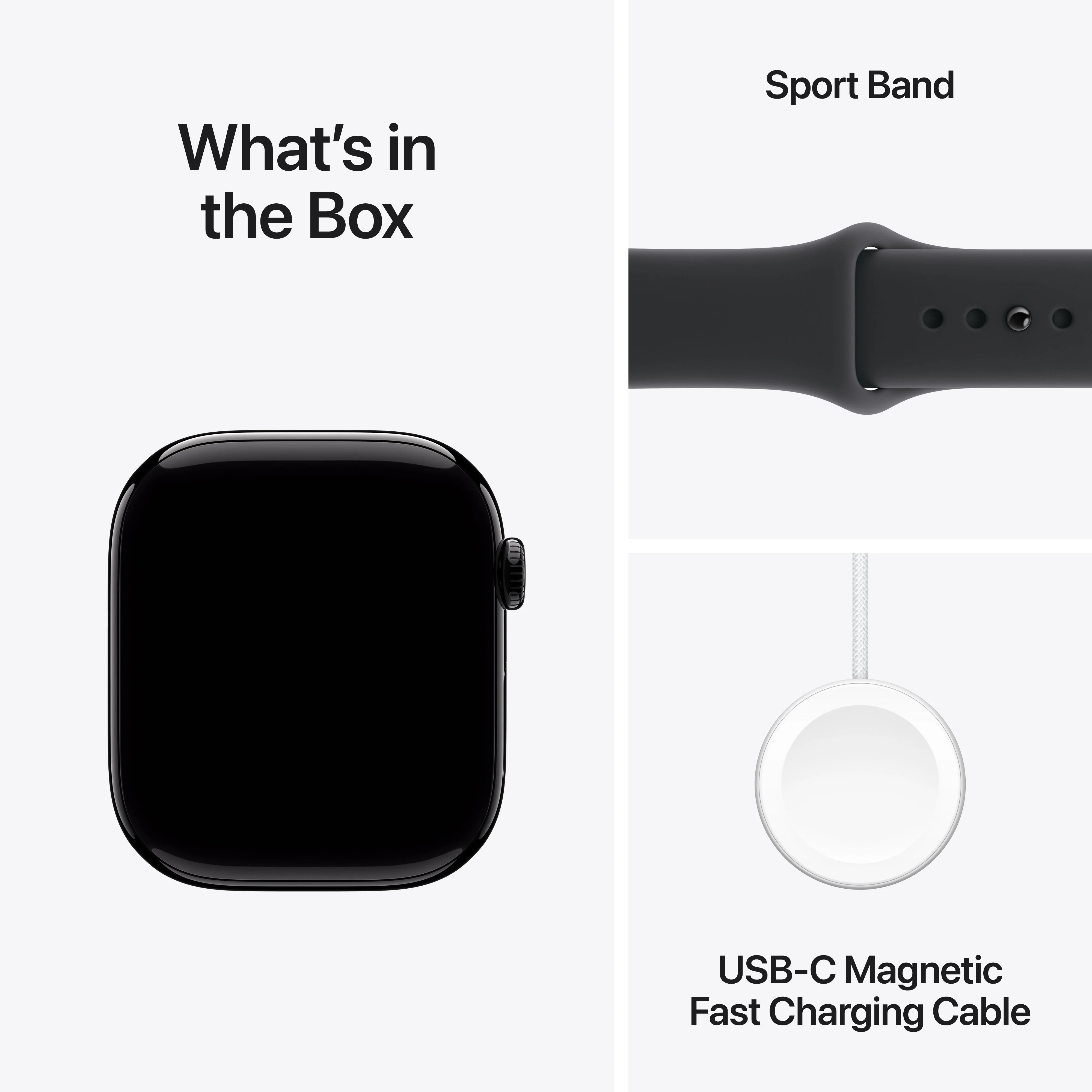 Apple Watch Series 11 GPS 46mm Jet Black Aluminium Case with Black Sport Band - M/L - Image 9