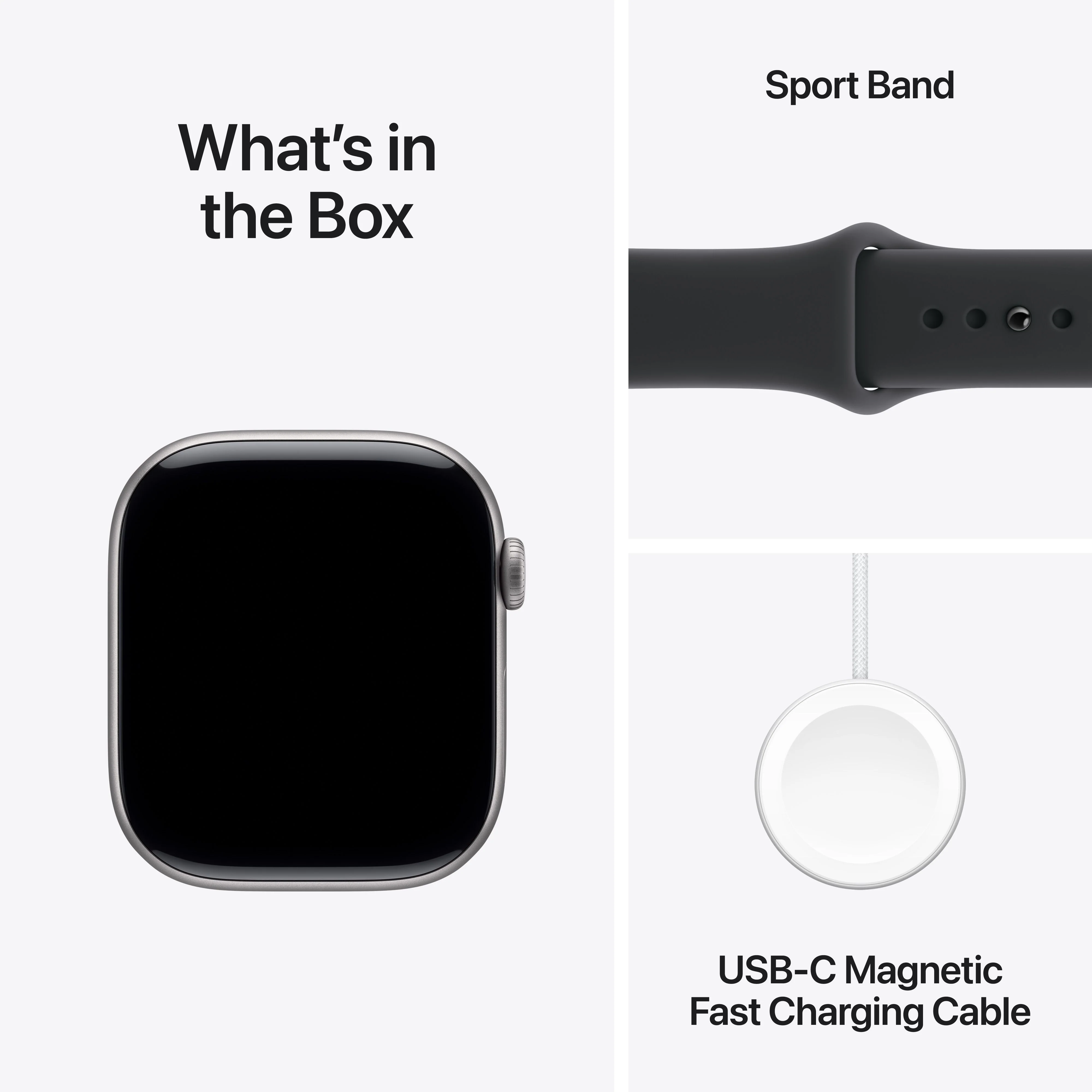 Apple Watch Series 11 GPS + Cellular 46mm Space Grey Aluminium Case with Black Sport Band - M/L - Image 9
