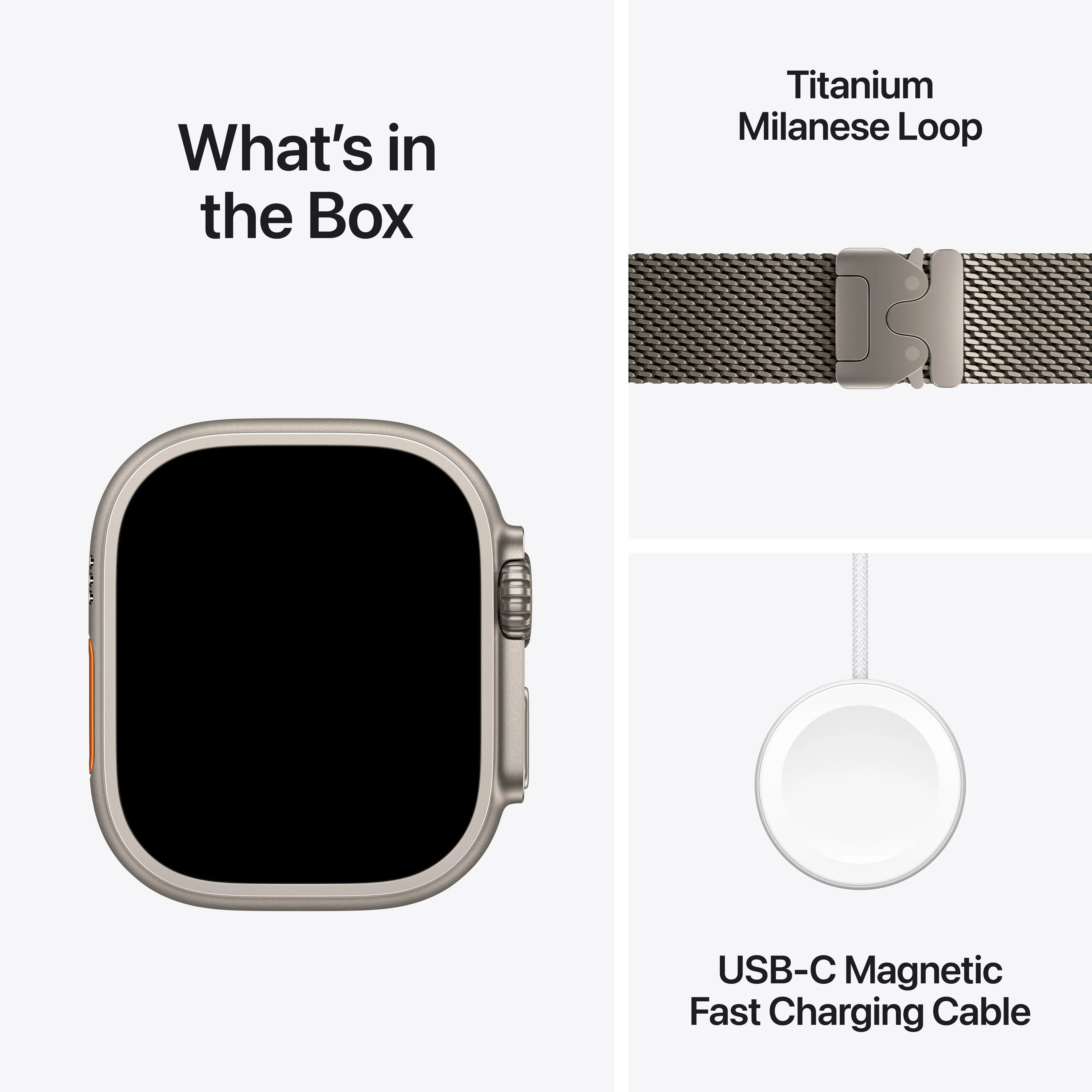 Apple Watch Ultra 3 GPS + Cellular 49mm Natural Titanium Case with Natural Titanium Milanese Loop - Medium - Image 9