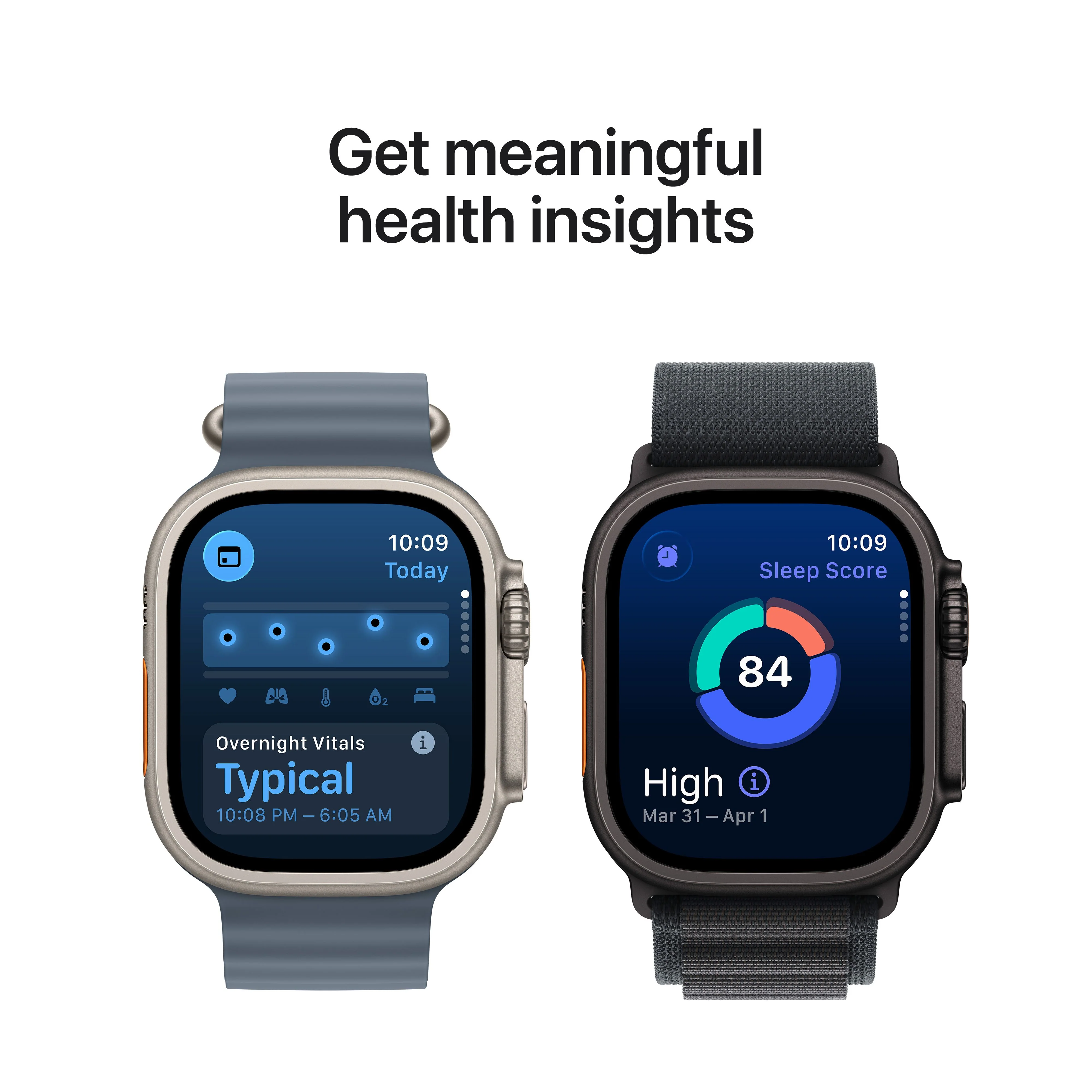 Apple Watch Ultra 3 GPS + Cellular 49mm Natural Titanium Case with Blue/Bright Blue Trail Loop - M/L - Image 8