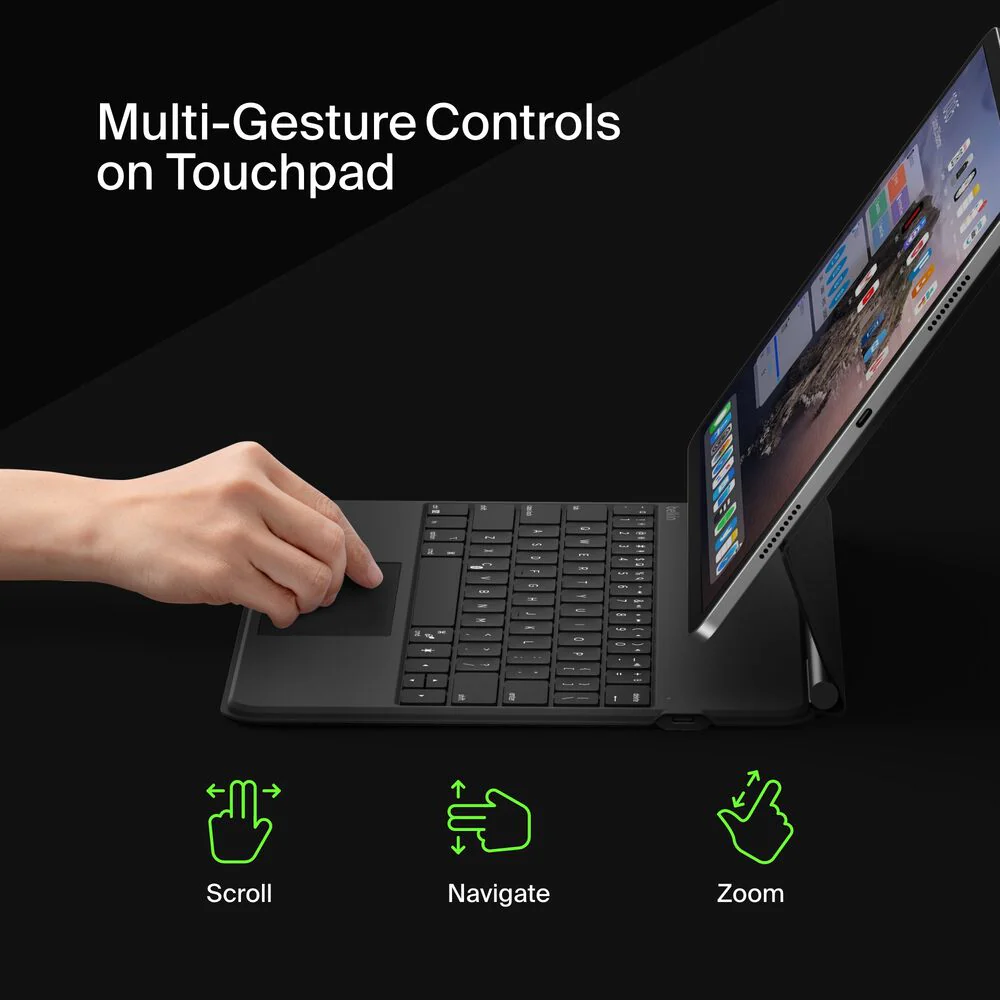 Belkin Keyboard Folio for iPad 13‑inch (M3/M2)/12.9" - US English - Black - Image 4