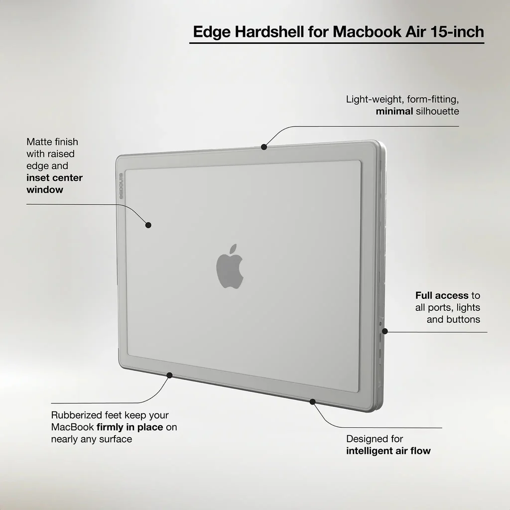 Incase Edge HardShell for 15-inch Macbook Air M3 - Clear - Image 3