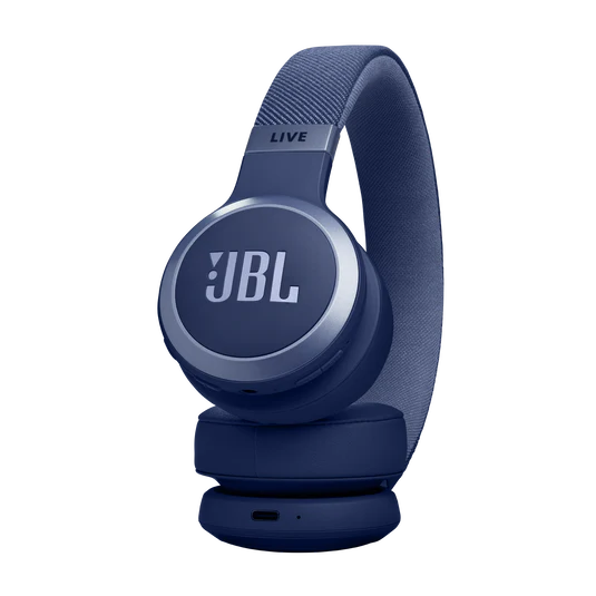 JBL Live 670NC Wireless On-Ear Noise Cancelling Headphones - Blue - Image 4