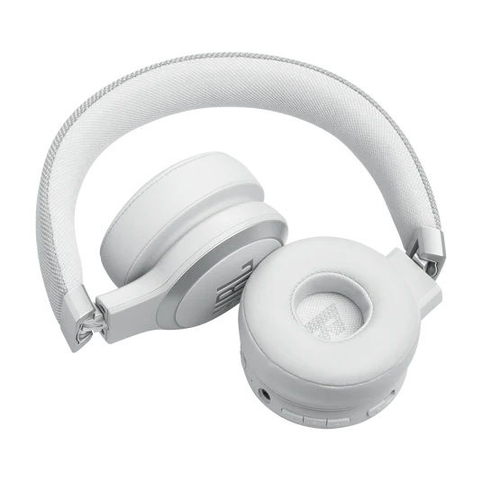JBL Live 670NC Wireless On-Ear Noise Cancelling Headphones - White - Image 3