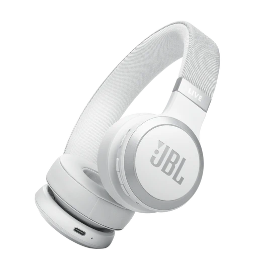 JBL Live 670NC Wireless On-Ear Noise Cancelling Headphones - White - Image 6