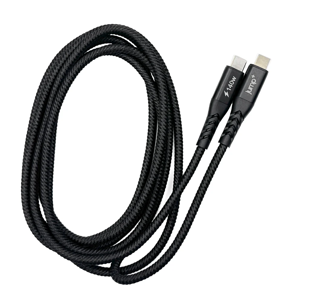 jump+ USB-C to USB-C 1M Braided Pro Cable - Black - Image 2
