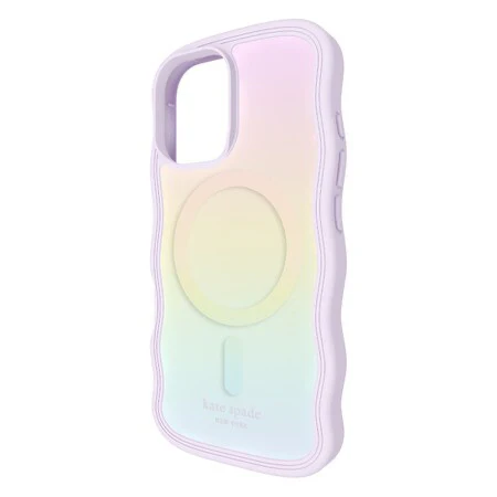 kate spade new york Wavy Protective Hardshell with MagSafe for iPhone 16 - Opal Iridescent - Image 3