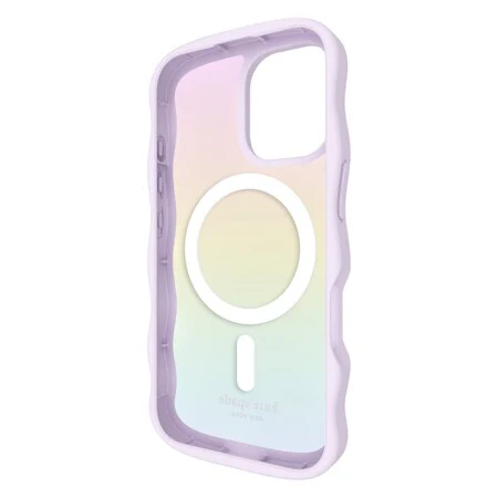 kate spade new york Wavy Protective Hardshell with MagSafe for iPhone 16 - Opal Iridescent - Image 4