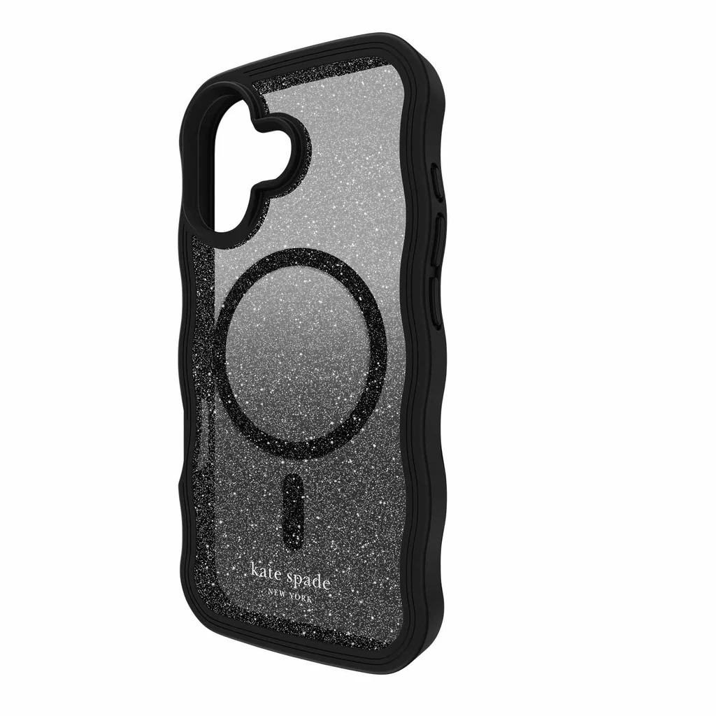 kate spade new york Wavy Protective Hardshell with MagSafe for iPhone 17 - Nightfall Black - Image 4