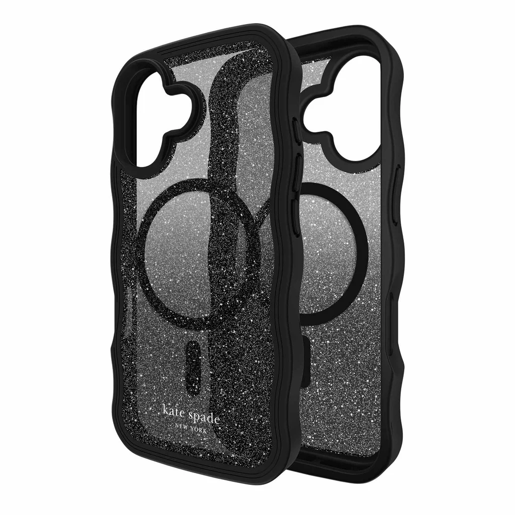 kate spade new york Wavy Protective Hardshell with MagSafe for iPhone 17 - Nightfall Black - Image 6