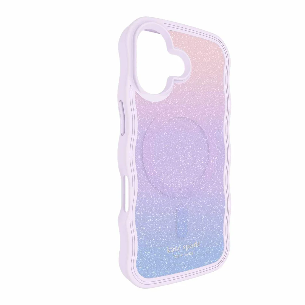 kate spade new york Wavy Protective Hardshell with MagSafe for iPhone 17 - Opal Iridescent - Image 3