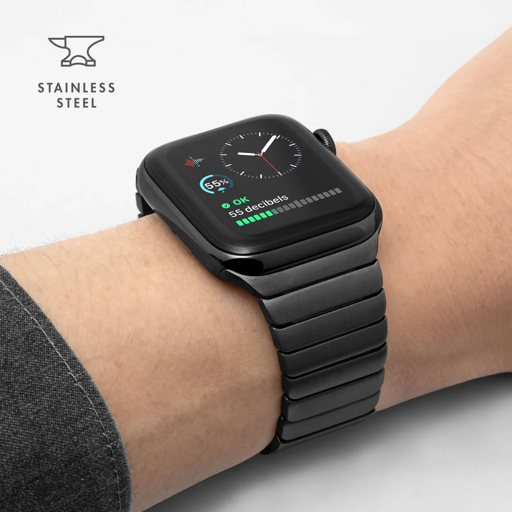 Laut - Stainless Steel LINK - Black - Large Watch - Image 2