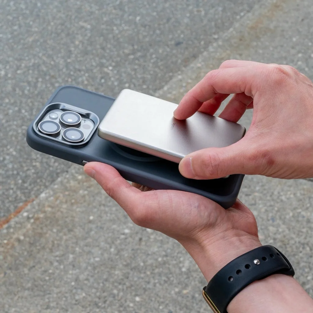 LOGiiX Piston Power 5000 mAh Slim Mag (Qi2) - Titanium - Image 5