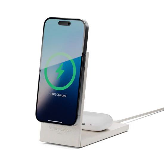 Native Union RISE 2-IN-1 Qi2 Wireless Charger - Sandstone - Image 2