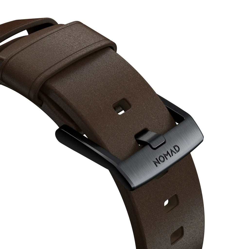 Nomad - Leather Strap - Brown Leather / Black Hardware - Large Watch - Image 5