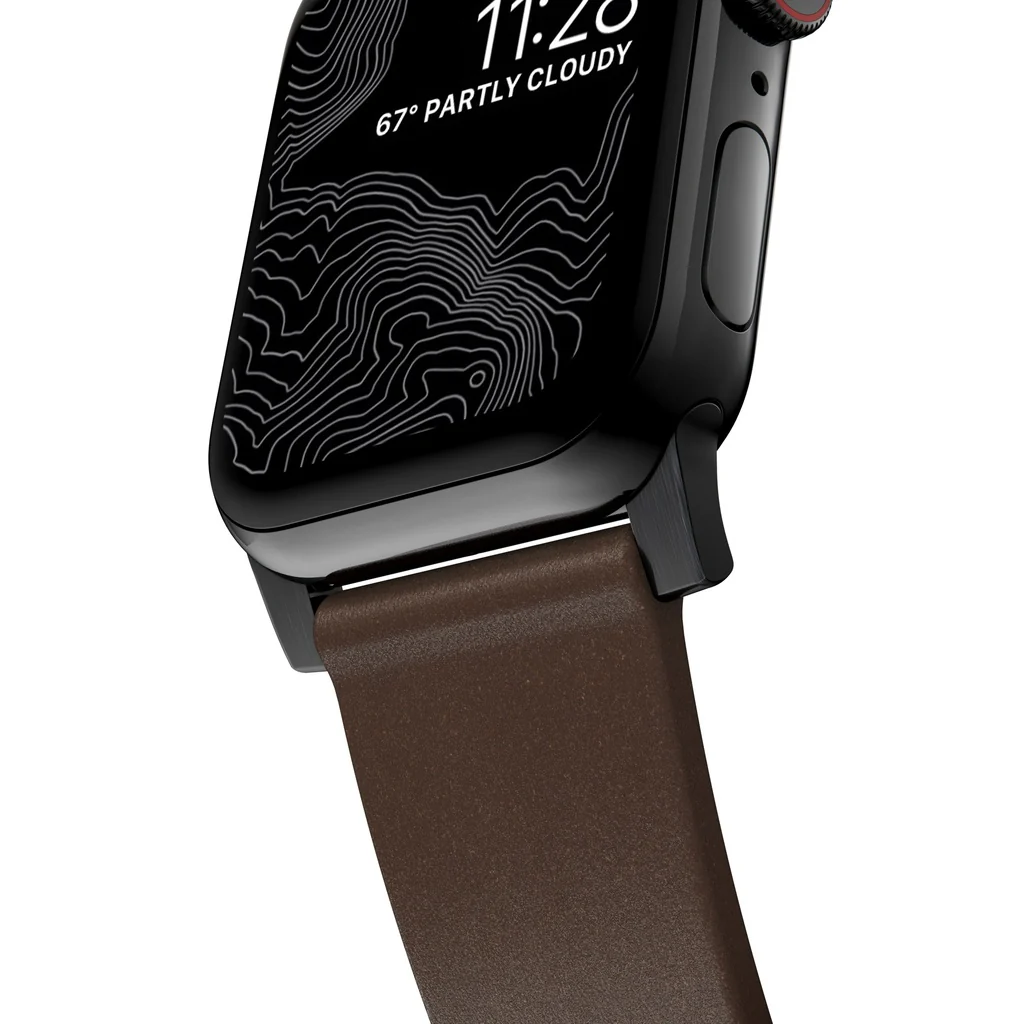 Nomad - Leather Strap - Brown Leather / Black Hardware - Large Watch - Image 4