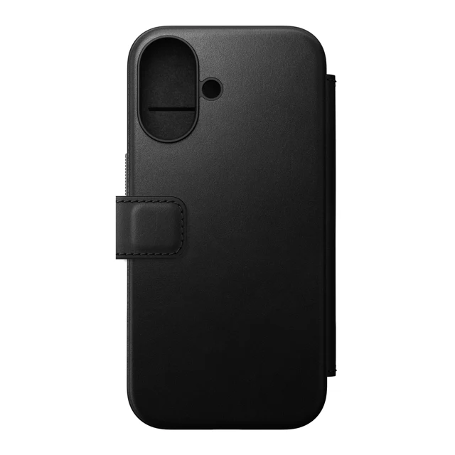 Nomad Modern Leather Folio Case with MagSafe for iPhone 16 Plus - Black - Image 3