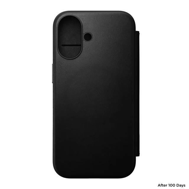 Nomad Modern Leather Folio Case with MagSafe for iPhone 16 Plus - Black - Image 4