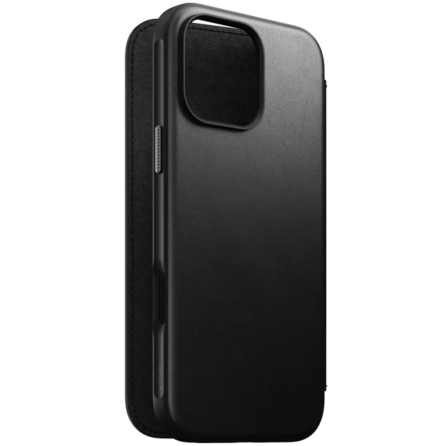 Nomad Modern Leather Folio Case with MagSafe for iPhone 16 Pro - Black - Image 5