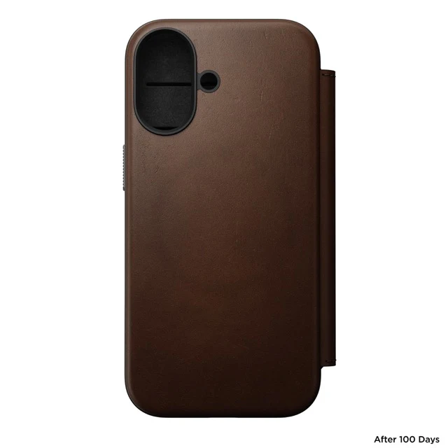 Nomad Modern Leather Folio Case with MagSafe for iPhone 17 - Brown - Image 4