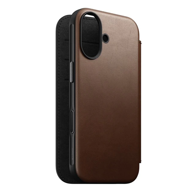 Nomad Modern Leather Folio Case with MagSafe for iPhone 17 - Brown - Image 5