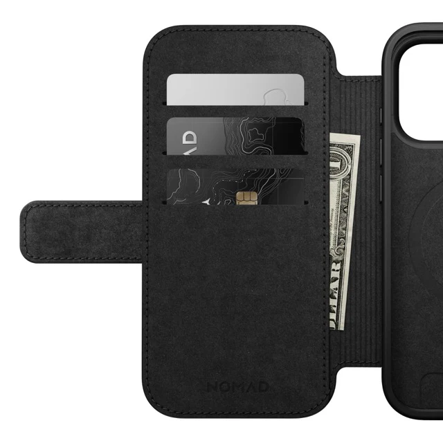 Nomad Modern Leather Folio Case with MagSafe for iPhone 17 Pro - Black - Image 8