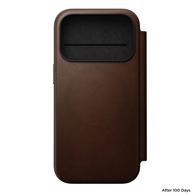 Nomad Modern Leather Folio Case with MagSafe for iPhone 17 Pro - Brown - Image 4