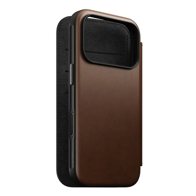Nomad Modern Leather Folio Case with MagSafe for iPhone 17 Pro - Brown - Image 5