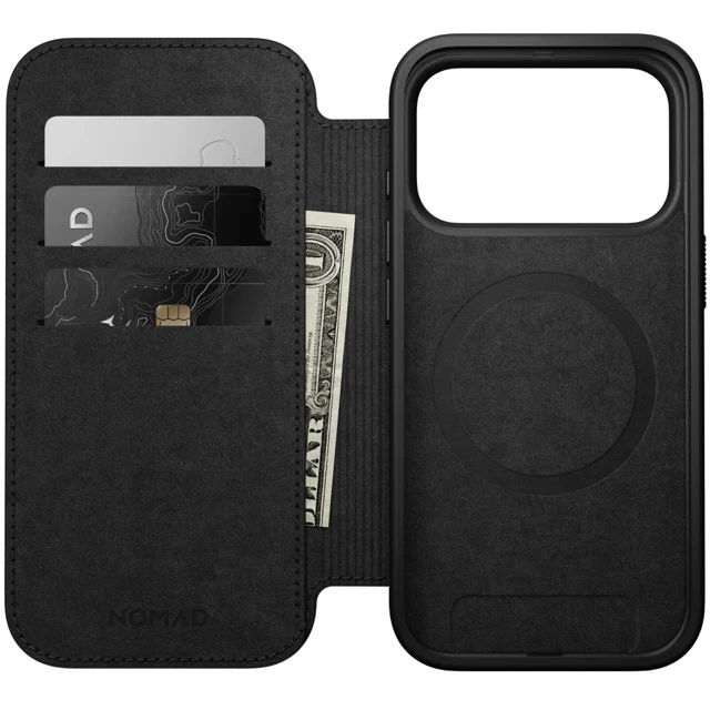 Nomad Modern Leather Folio Case with MagSafe for iPhone 17 Pro - Brown - Image 7