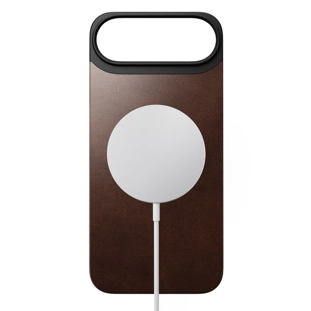 Nomad Modern Magnetic Leather Bacover for iPhone Air - Brown - Image 2