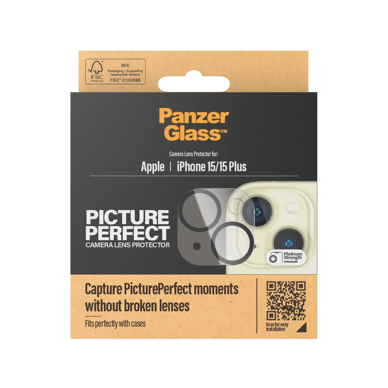 PanzerGlass Camera Lens Protector for iPhone 15 / 15 Plus - Image 3