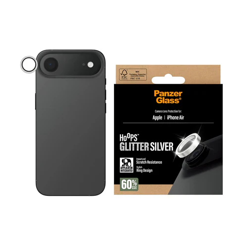 PanzerGlass Camera Lens Protector Hoops iPhone 17 Air - Glitter Silver - EN - Image 2