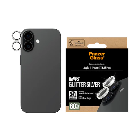 PanzerGlass Camera Lens Protector Hoops iPhone 17 - Glitter Silver - EN - Image 2