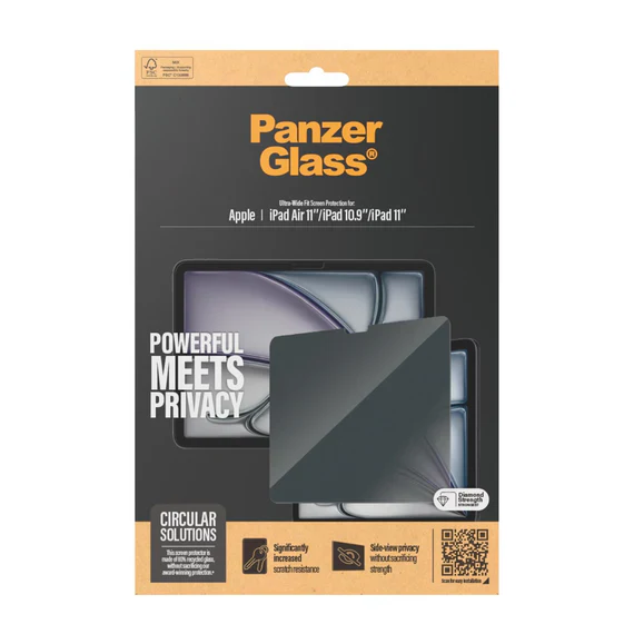 PANZERGLASS® PRIVACY SCREEN PROTECTOR IPAD AIR 11'' (2025-2024) | IPAD 10.9'' (2022)| ULTRA-WIDE FIT - Image 3