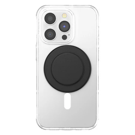 PopSockets - PopGrip For MagSafe with Magnetic Ring Adapter - Black - Image 3