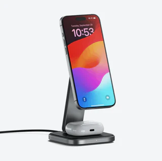 Satechi 2-in-1 Foldable Qi2 Wireless Charging Stand - Image 5
