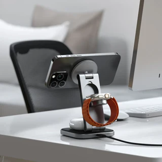 Satechi 3-in-1 Foldable Qi2 Wireless Charging Stand - Image 3