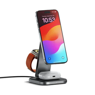 Satechi 3-in-1 Foldable Qi2 Wireless Charging Stand - Image 4